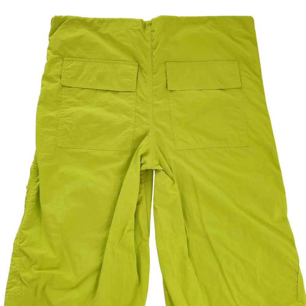Tinseltown Bright Lime Green Chartreuse Parachute Pants Oversized Y2K Size S - Picture 6 of 16